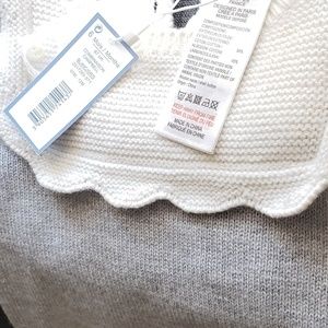 NWT Jacadi Girls' Campbell Onesie in White/Gray